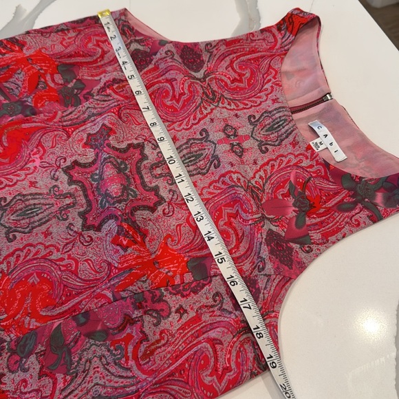 Cabi Jubilee Tunic Sleeveless Blouse Women's Size M Pink and grey print - Picture 7 of 9